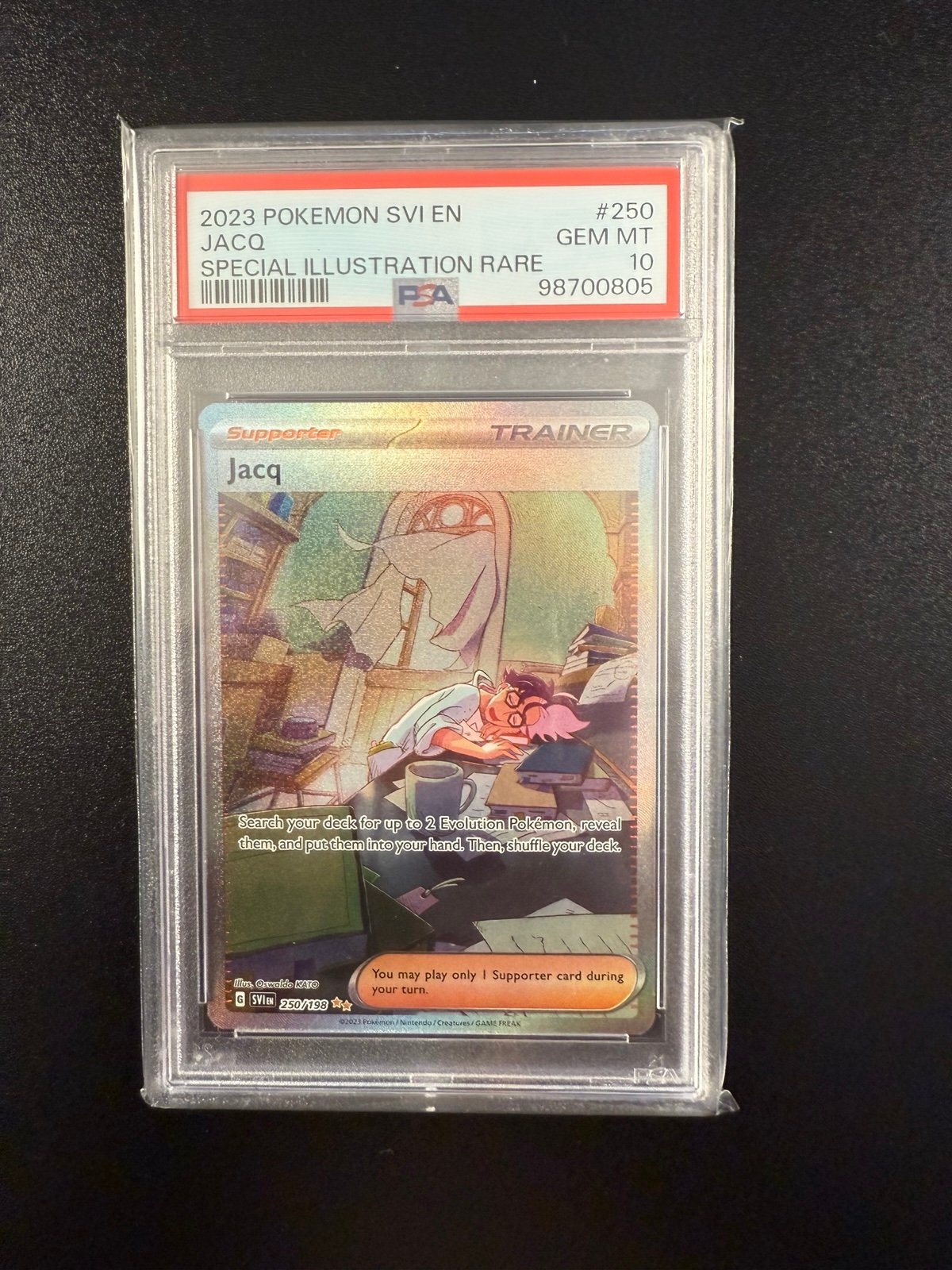 PSA 10 Jacq Scarlet & Violet Base 250/198 Special Illustration Rare Pokemon Card