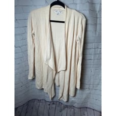Barefoot Dreams Cozy Chic Bamboo Blend Cardigan Sweater Cream S/M
