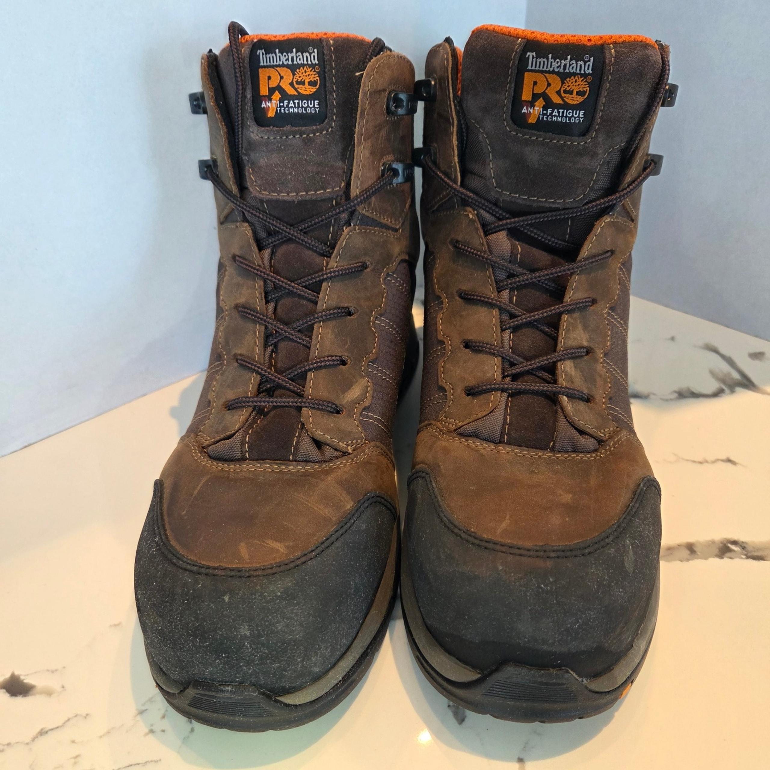 Timberland PRO Waterproof Work Boots Anti-Fatigue Leather Brown 11M
