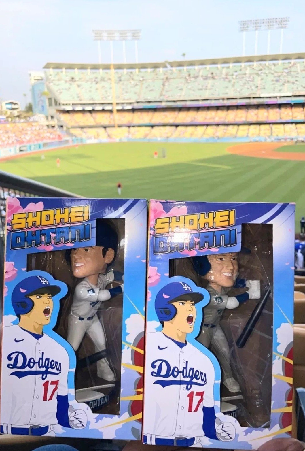 Gray & White Limited Edition Shohei Ohtani Dodgers Bobbleheads Bundle 2024 SGA