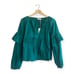 Ulla Johnson Concetta Cotton Blouse, Size 2, Color Verdigris, puff sleeves, NWT