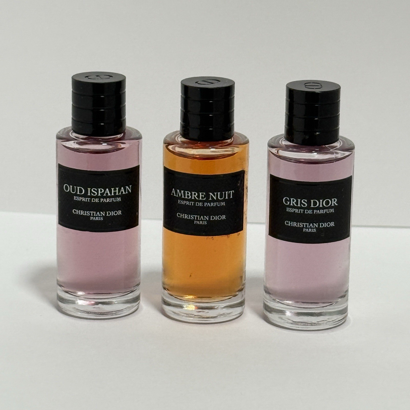 Dior Ambre Nuit - Gris Dior - Oud Ispahan Esprit de Parfum 7.5 ml - No Box