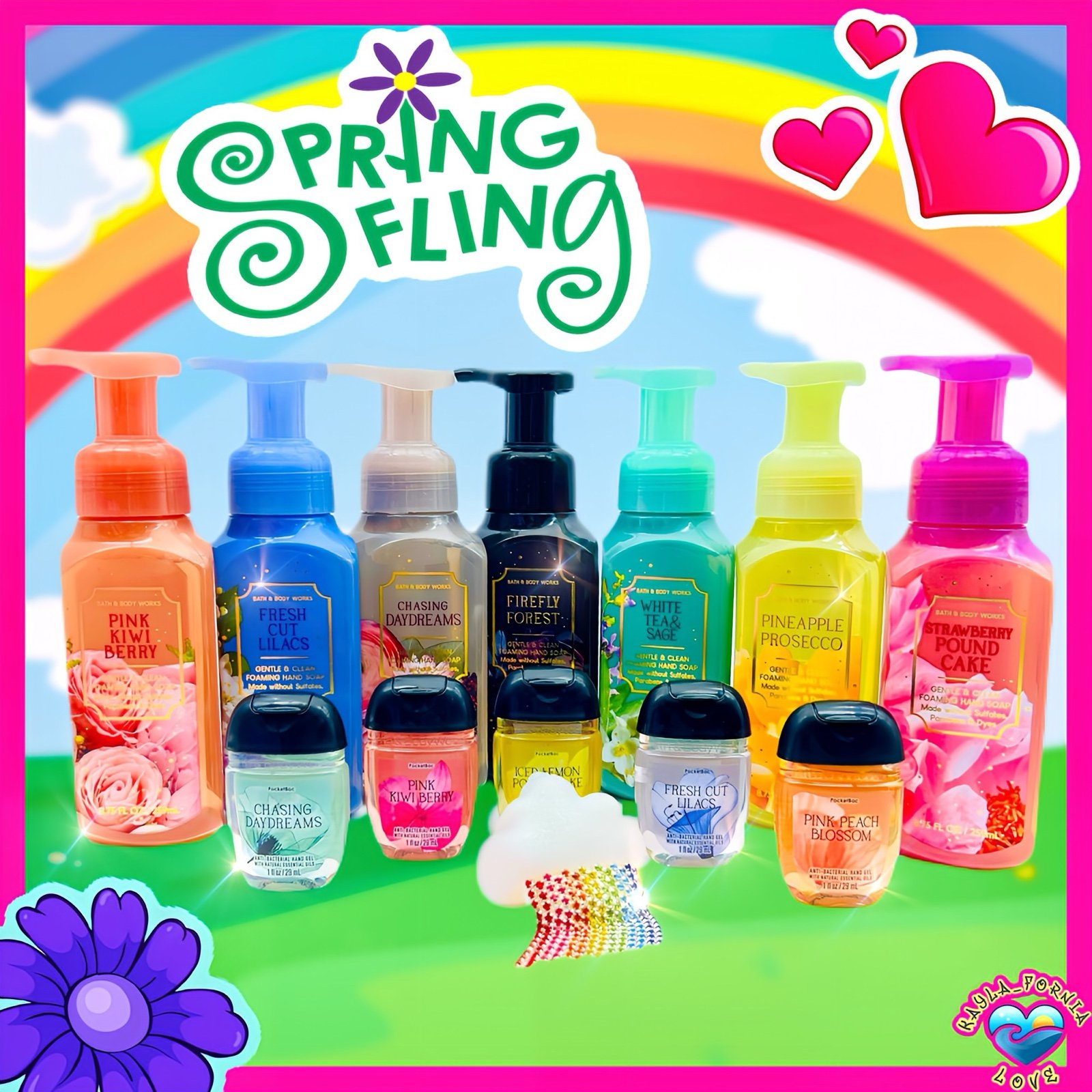BBW ♥︎”Spring Fling” Soaps & Sanitizers ♥︎ 13 pc bundle