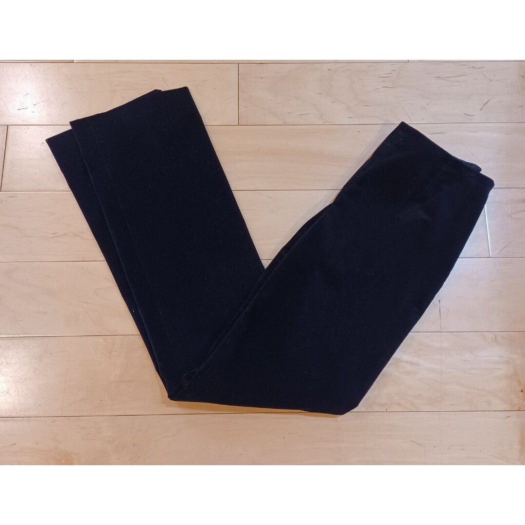 RALPH LAUREN BLACK LABEL Corduroy Straight-Leg High Rise Pants Size 4 Black Y2K