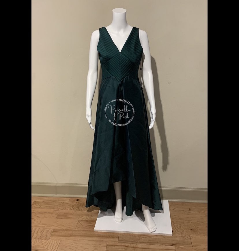 NWT Adrianna Papell Green High Low Gown