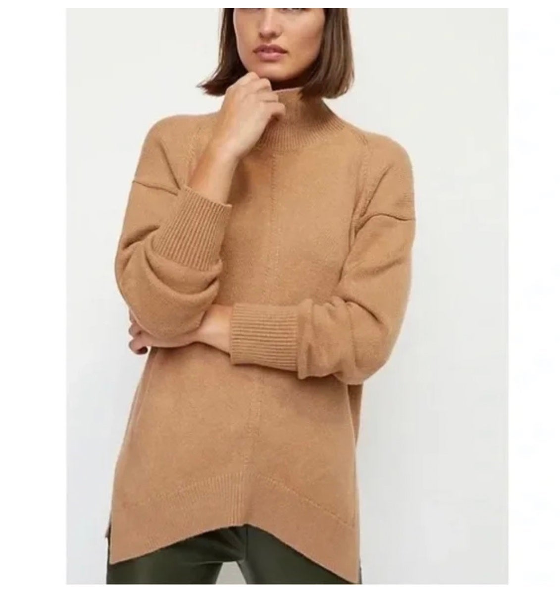Anthropologie Maeve Mock Neck Sweater