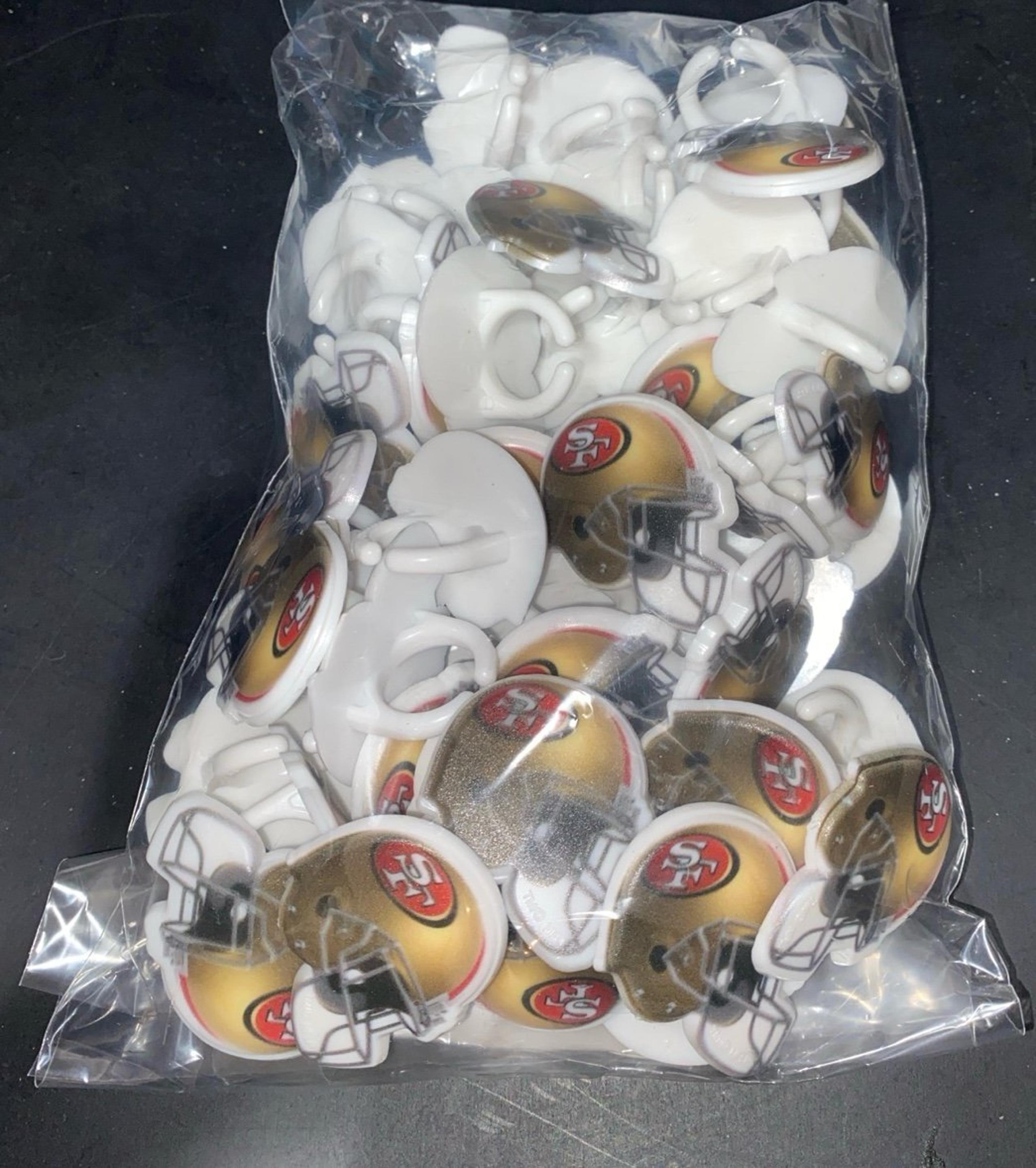 NFL football Sanfrancisco 49ers cupcake ring decorations, dessert decorations