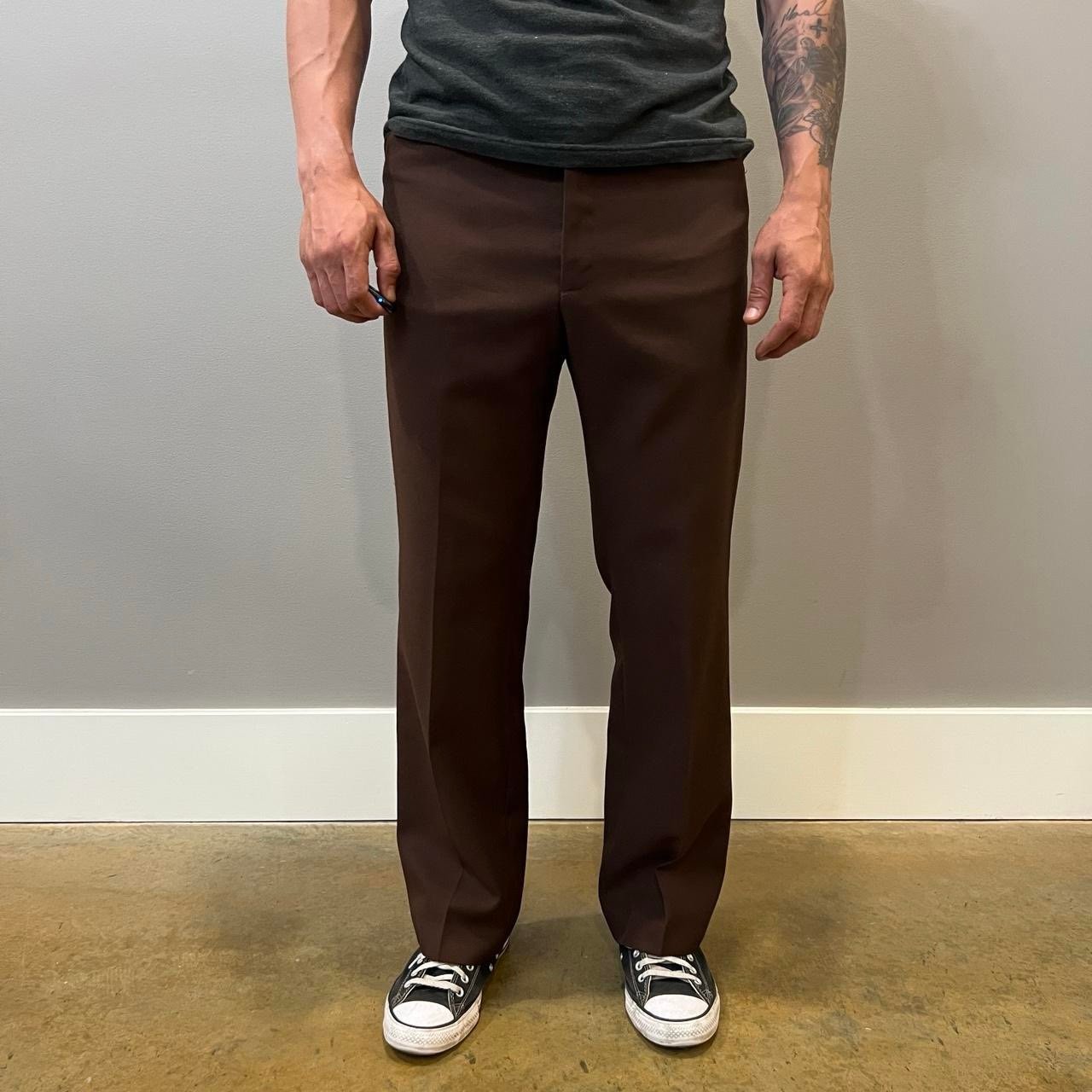 Vintage 70s Levi’s Action Slacks Brown Dress Pants • size 35