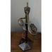 Antique Stained Glass Leaded Lamp and Shade Double Light