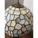 Antique Stained Glass Leaded Lamp and Shade Double Light
