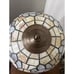 Antique Stained Glass Leaded Lamp and Shade Double Light