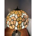 Antique Stained Glass Leaded Lamp and Shade Double Light