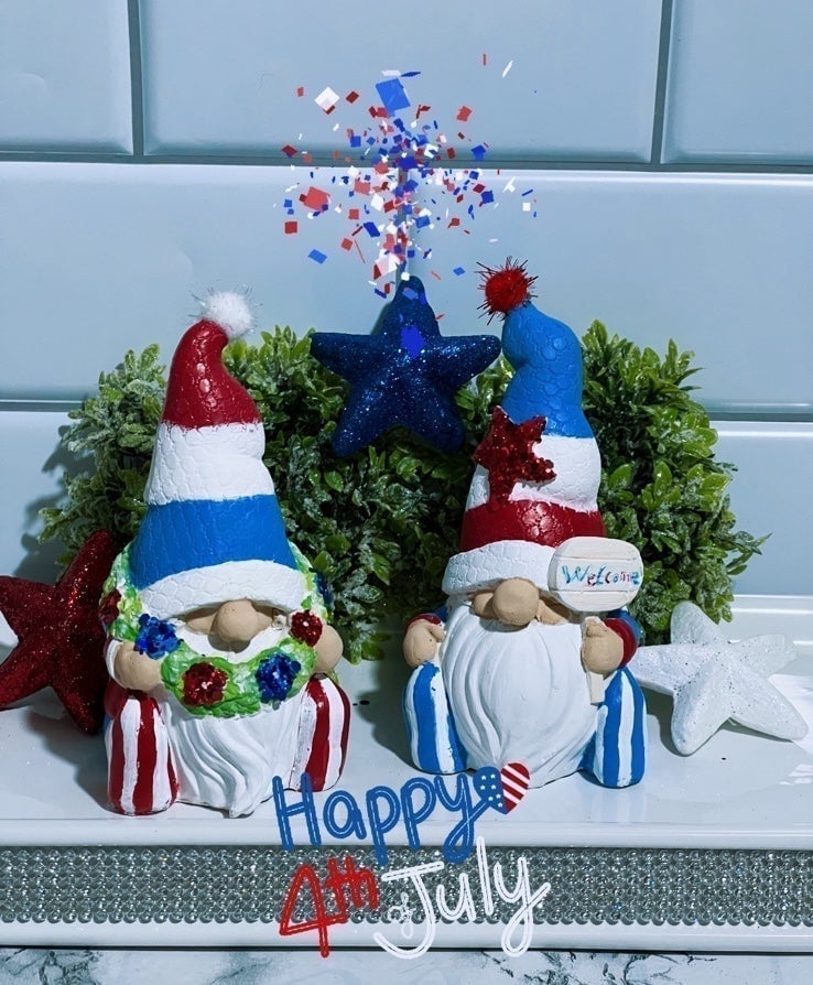 Patriotic July 4th Gnome set of 2