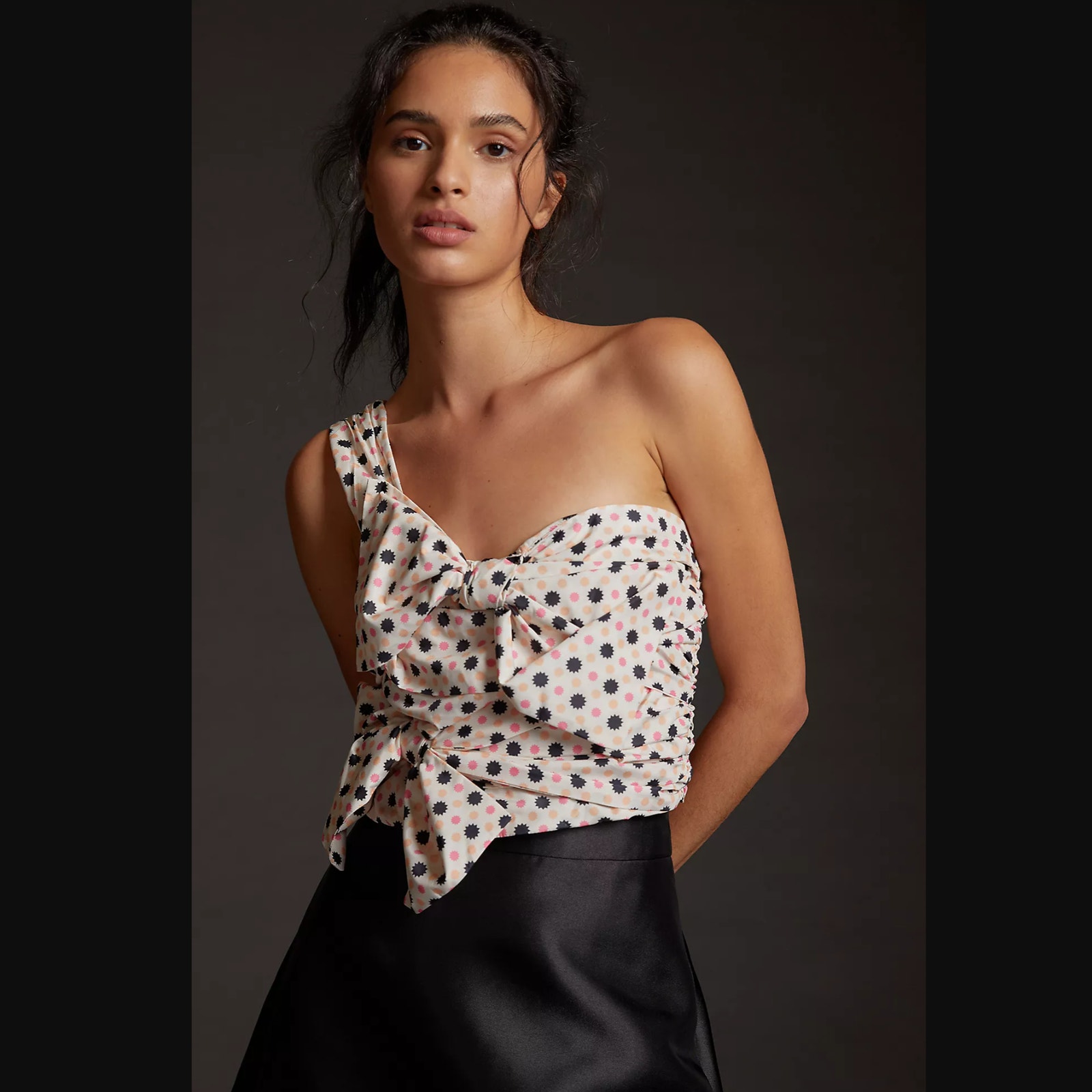 NWT Anthropologie Maeve Bow-Tie One-Shoulder Tank - Size 4