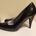 Coach Black Patent Leather Cone Heel Pumps sz.9.5 Ret 265 Worn Once!