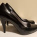 Coach Black Patent Leather Cone Heel Pumps sz.9.5 Ret 265 Worn Once!