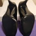 Coach Black Patent Leather Cone Heel Pumps sz.9.5 Ret 265 Worn Once!