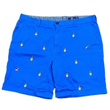 Men's Vineyard Vines 9 Embroidered Breaker Short Pineapple Regatta Size 40‎