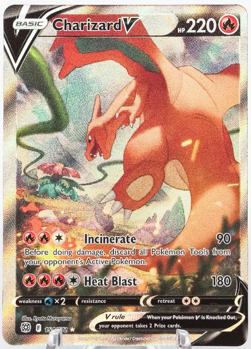 ULTRA RARE Charizard V Sword & Shield: Brilliant Stars 154/172 Alt Full Art NM