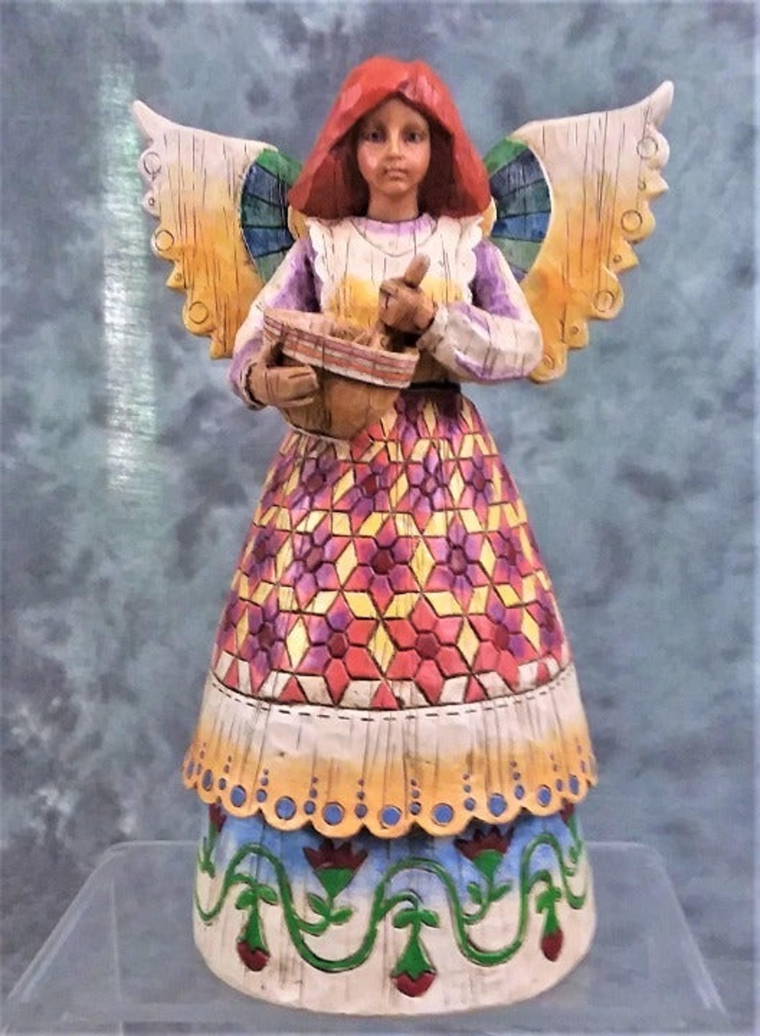 2002 Jim Shore Folk Art Angel "Angel of Contentment" Figurine B108923