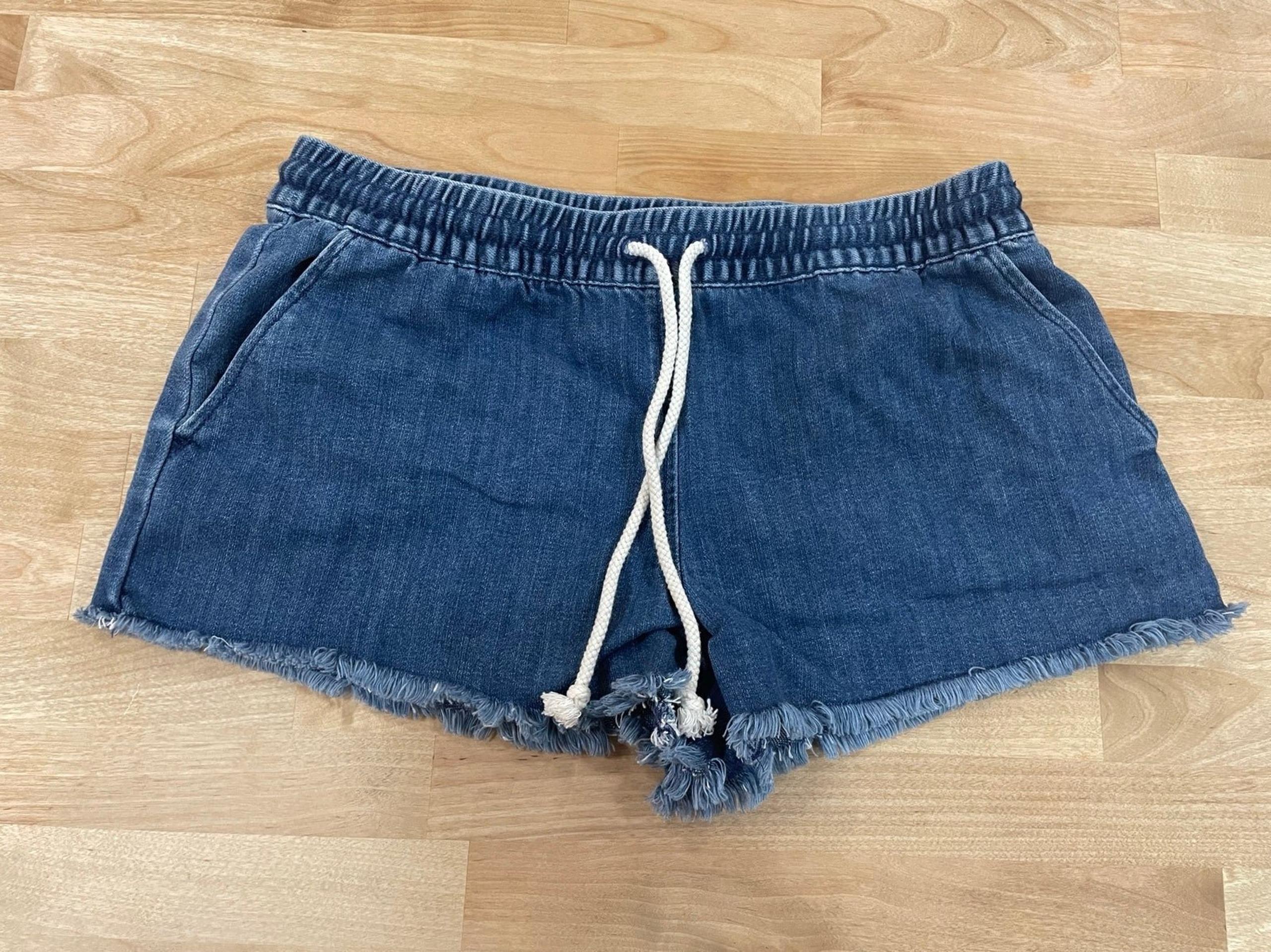 Aerie Drawstring Denim Elastic Waist Pull-on Shorts