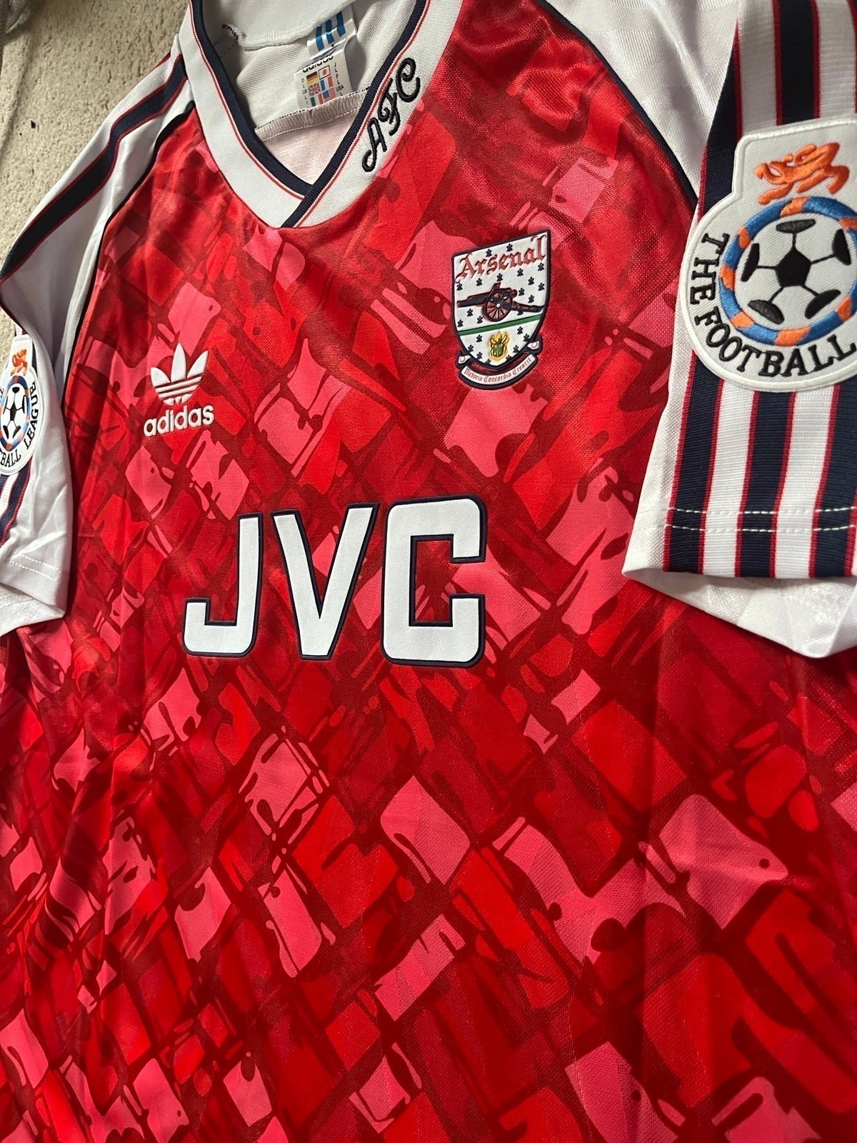 素敵でユニークな Adidas Home 1991/92 Arsenal Soccer XXL Wright Ian #8 Jersey ウェア