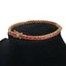 Mens 14K Gold 2ct Red Ruby Gemstone Tennis Bracelet Guys 8 inch Jewelry 2 ct