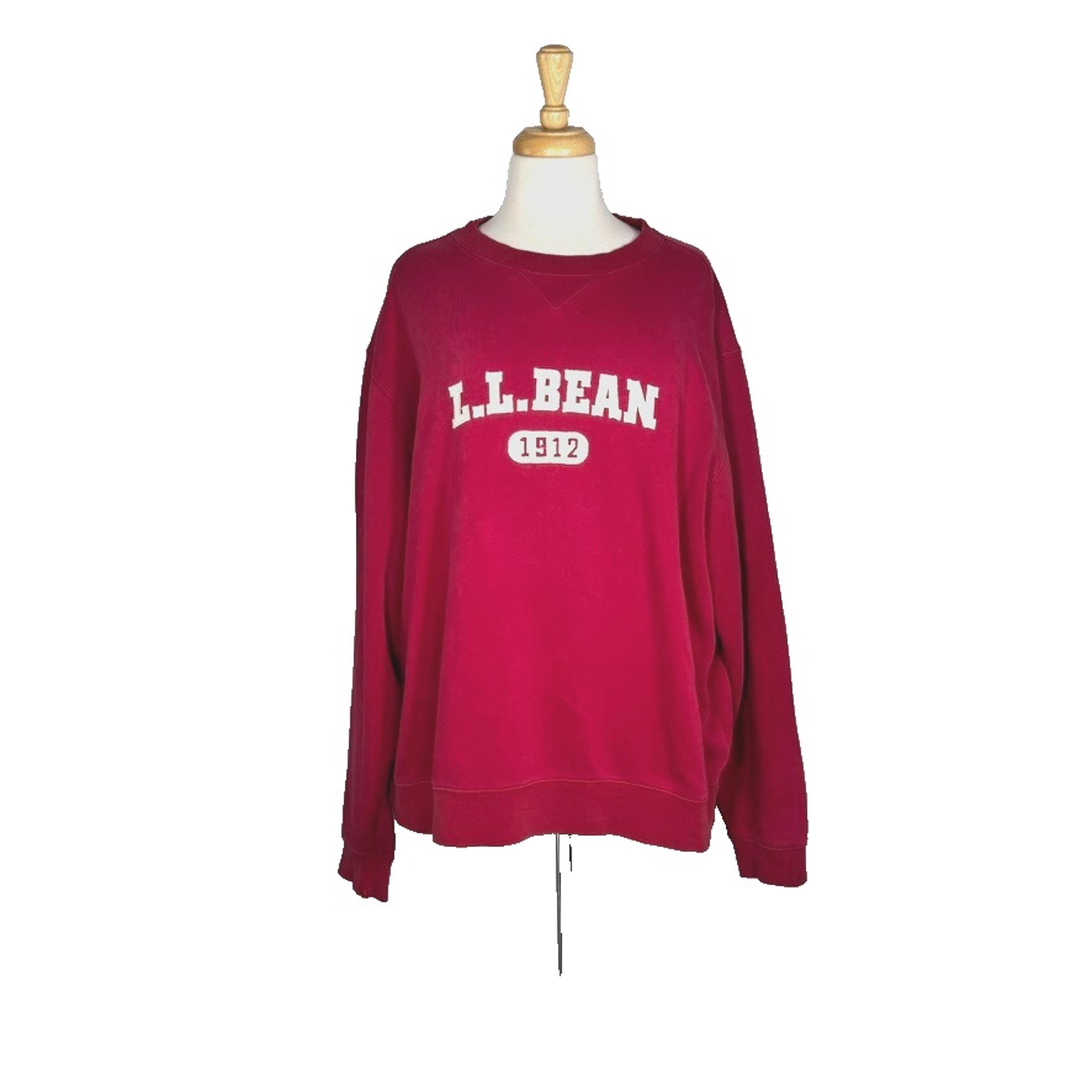 LL Bean VTG Red Pullover Sweatshirt Crew Neck 1912 XL Mens