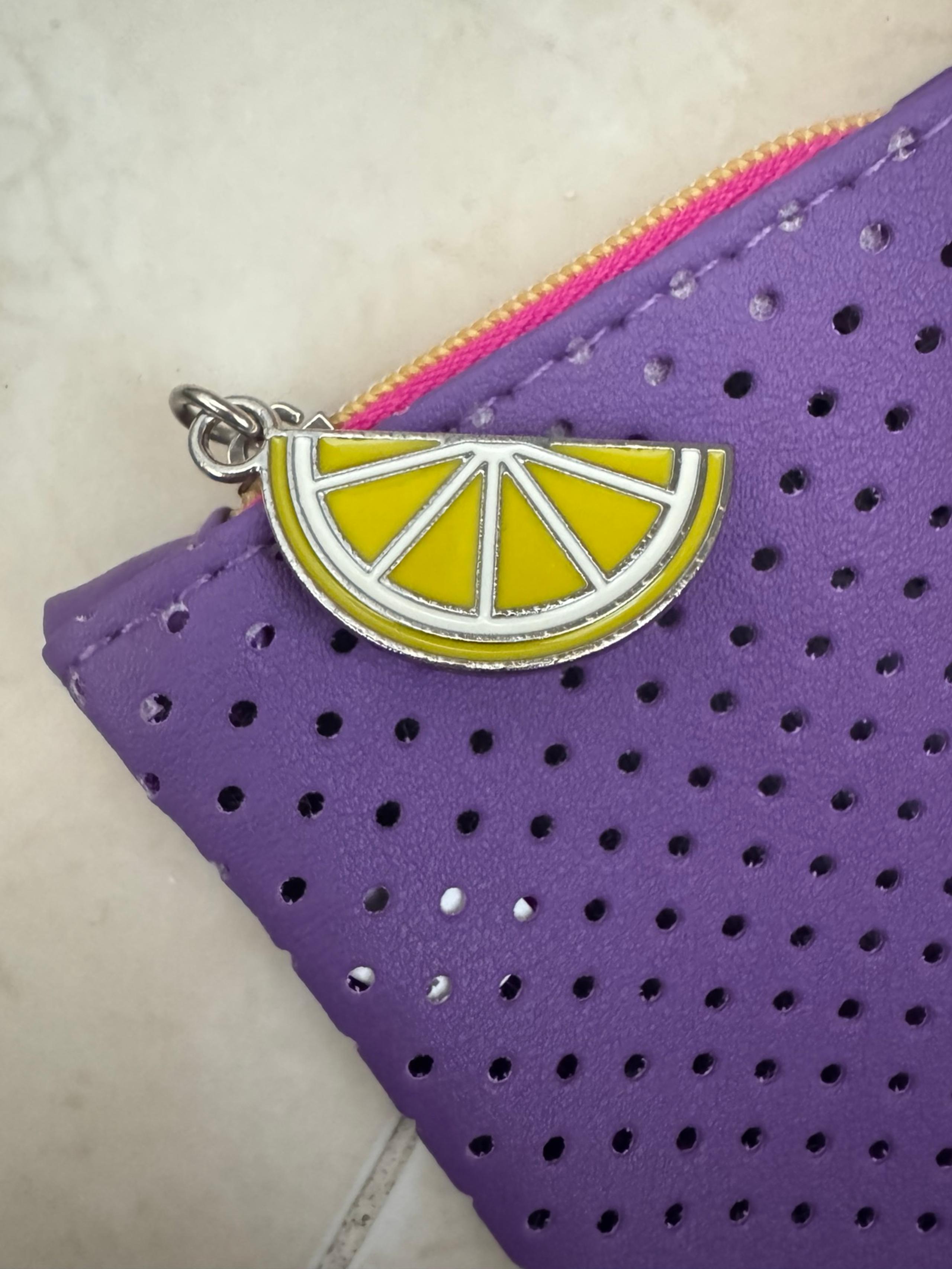 IPSY Makeup Bag - Mesh Purple Lime Zipper