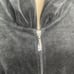 Juicy Couture Zip Up Hoodie Black Striped Women's Jacket Size Extra Large