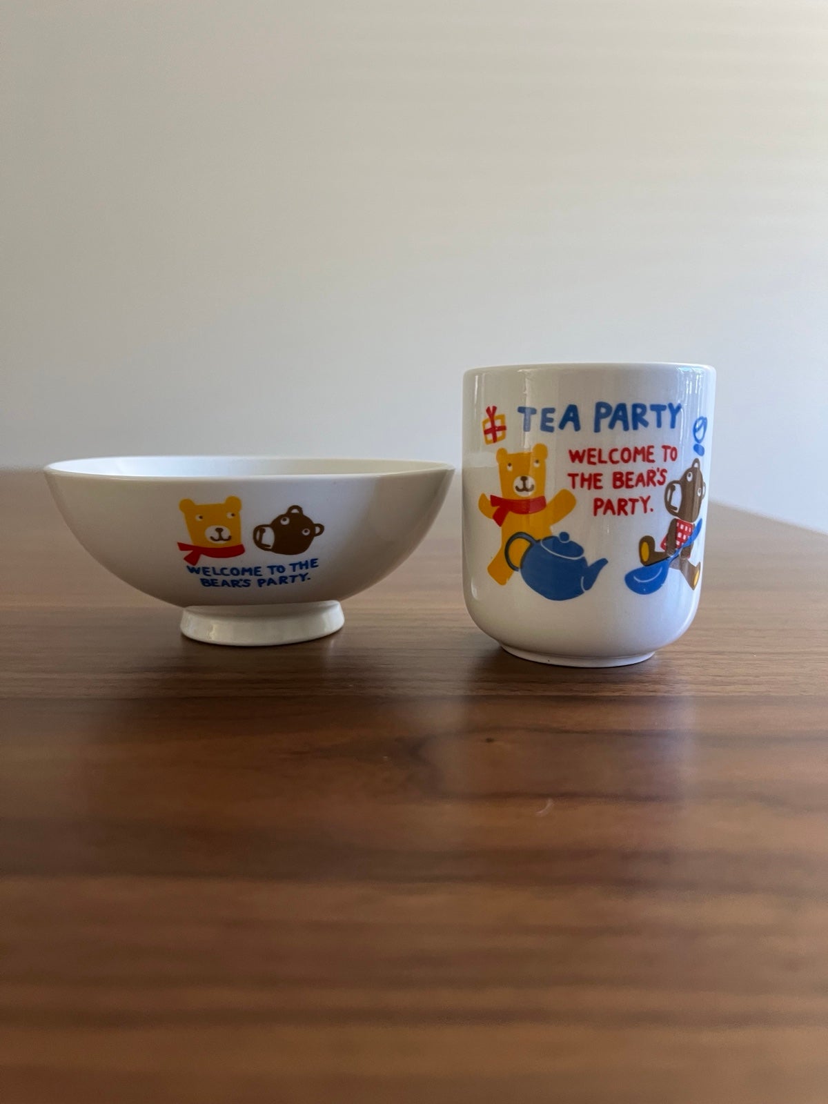 Vintage Kids Rice Bowl and Teacup Set
