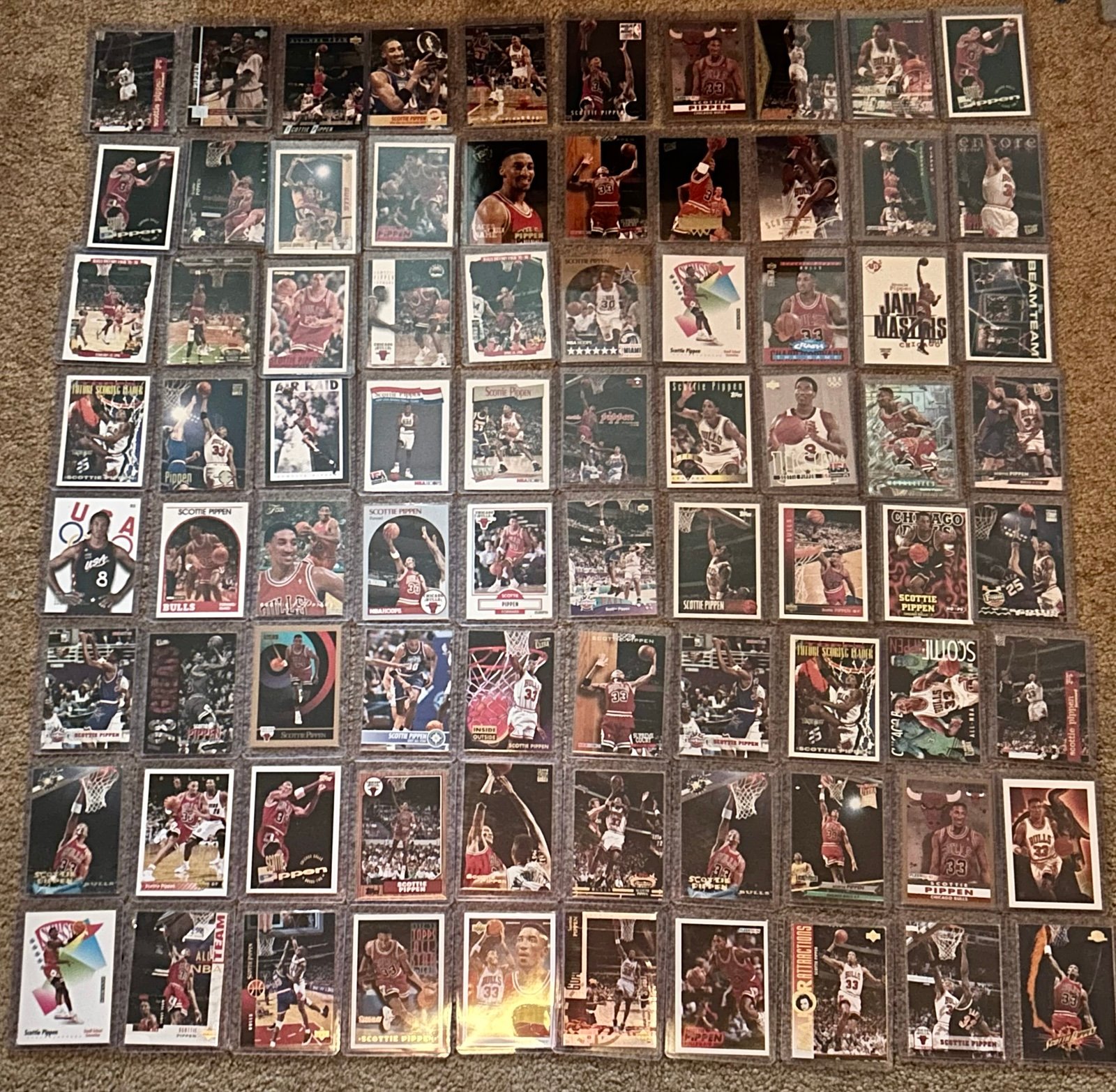SCOTTIE PIPPEN CHICAGO BULLS 80 CARDS