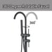 Freestanding Bathtub Faucet Floor Mounted Tub Filler Brushed Nickle