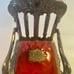 Victorian antique Golden Throne Jewelry chest Early 1900s English w/ hidden box