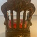 Victorian antique Golden Throne Jewelry chest Early 1900s English w/ hidden box