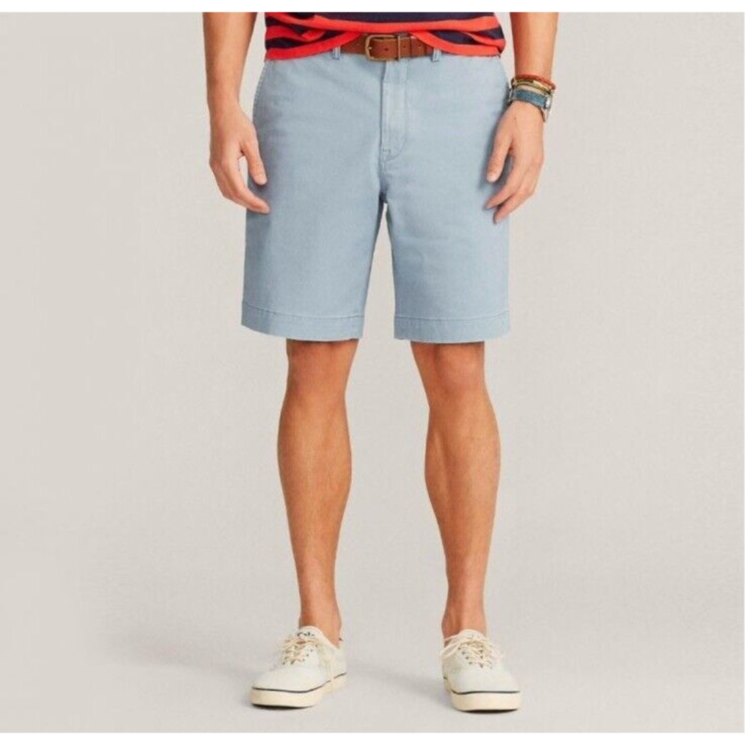 Polo Ralph Lauren Men's Classic Fit 9 Chino Shorts Cotton Blue Sz: 42W