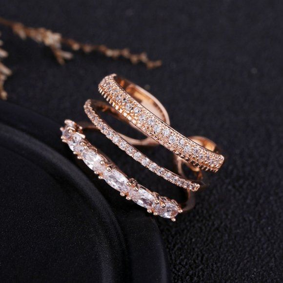 NEW 18K Rose Gold Layer Stackable Ring