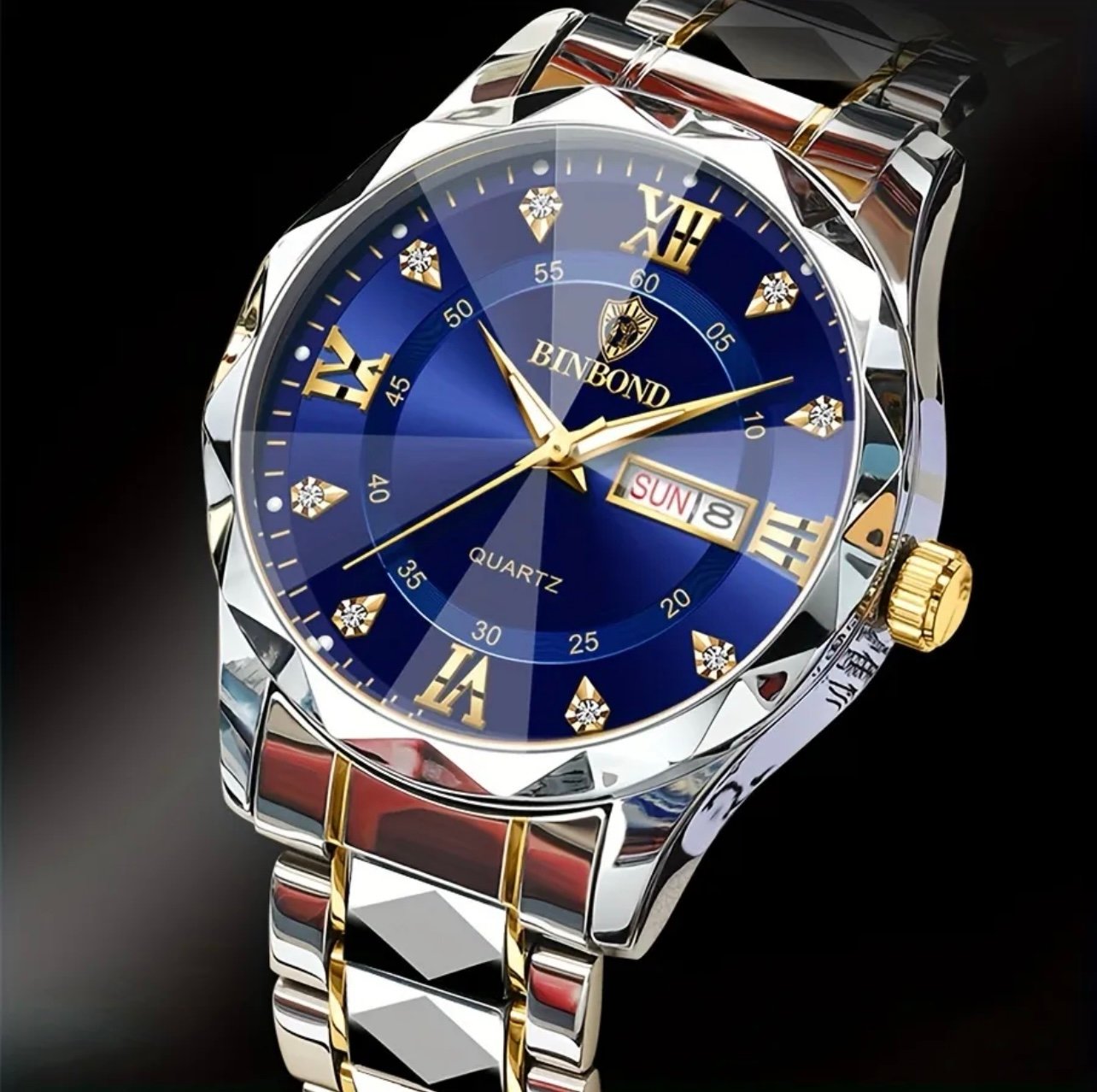 Binbond Men's Business Watch, Stainless Steel Quartz Movement,