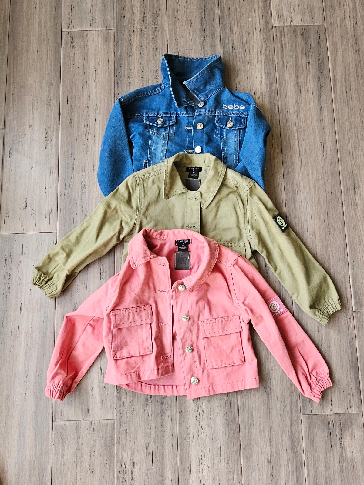 Bebe Jean jackets girls size 3