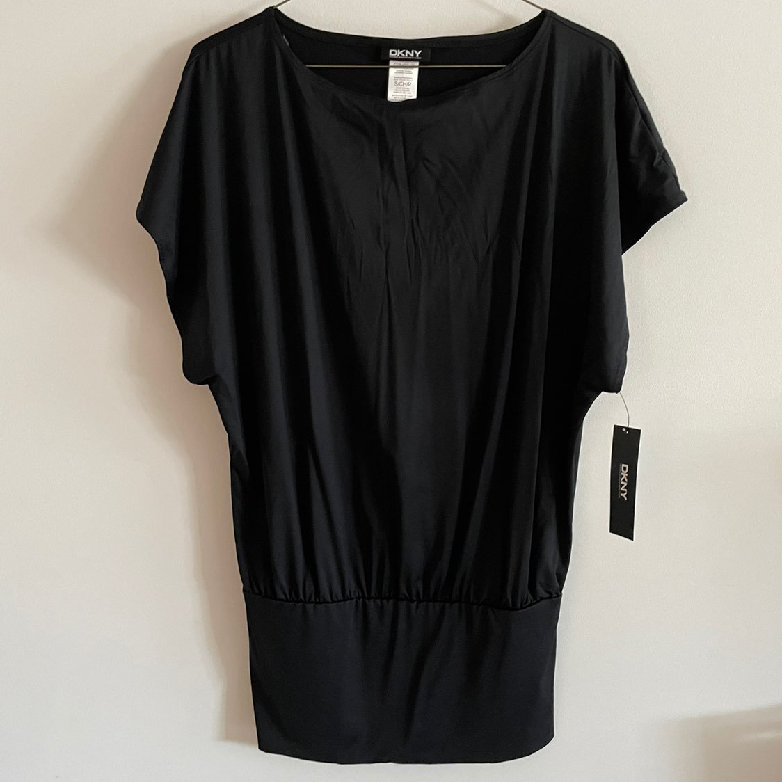 Dkny black tunic dress cover up.