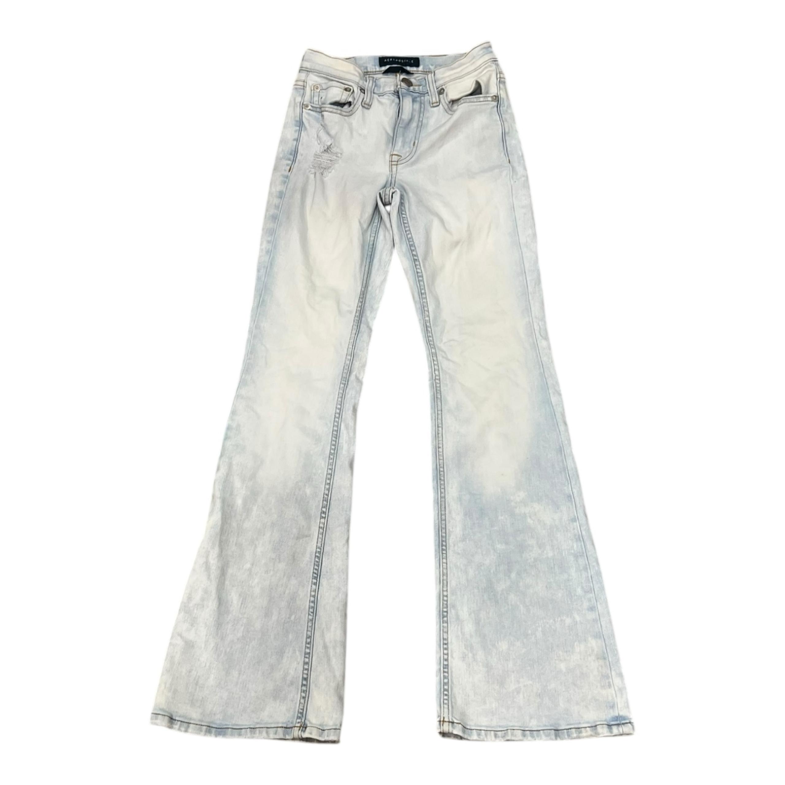 Aeropostale Acid Wash High Rise Flare Jeans 00
