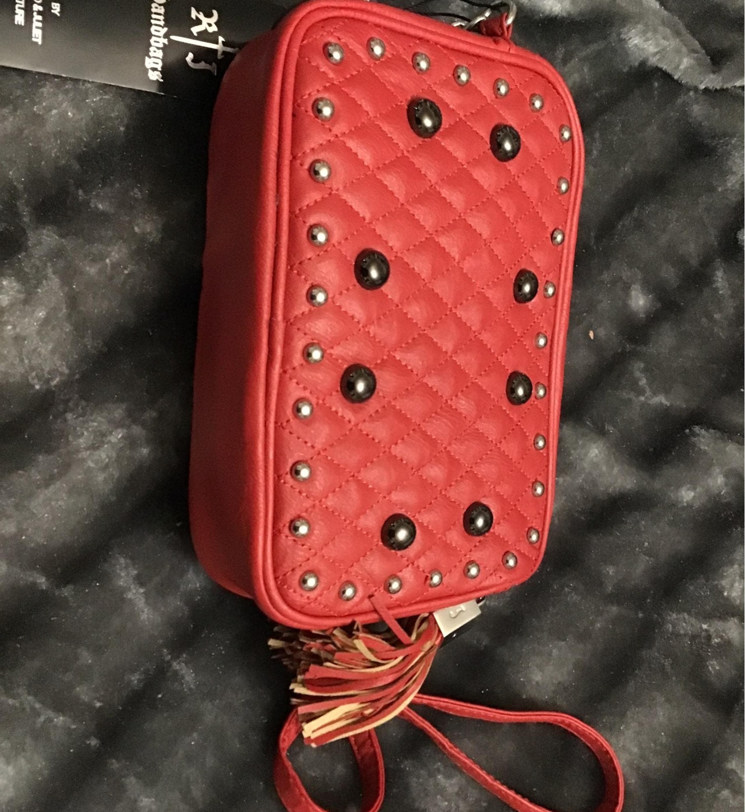 Crossbody vegan leather red bag