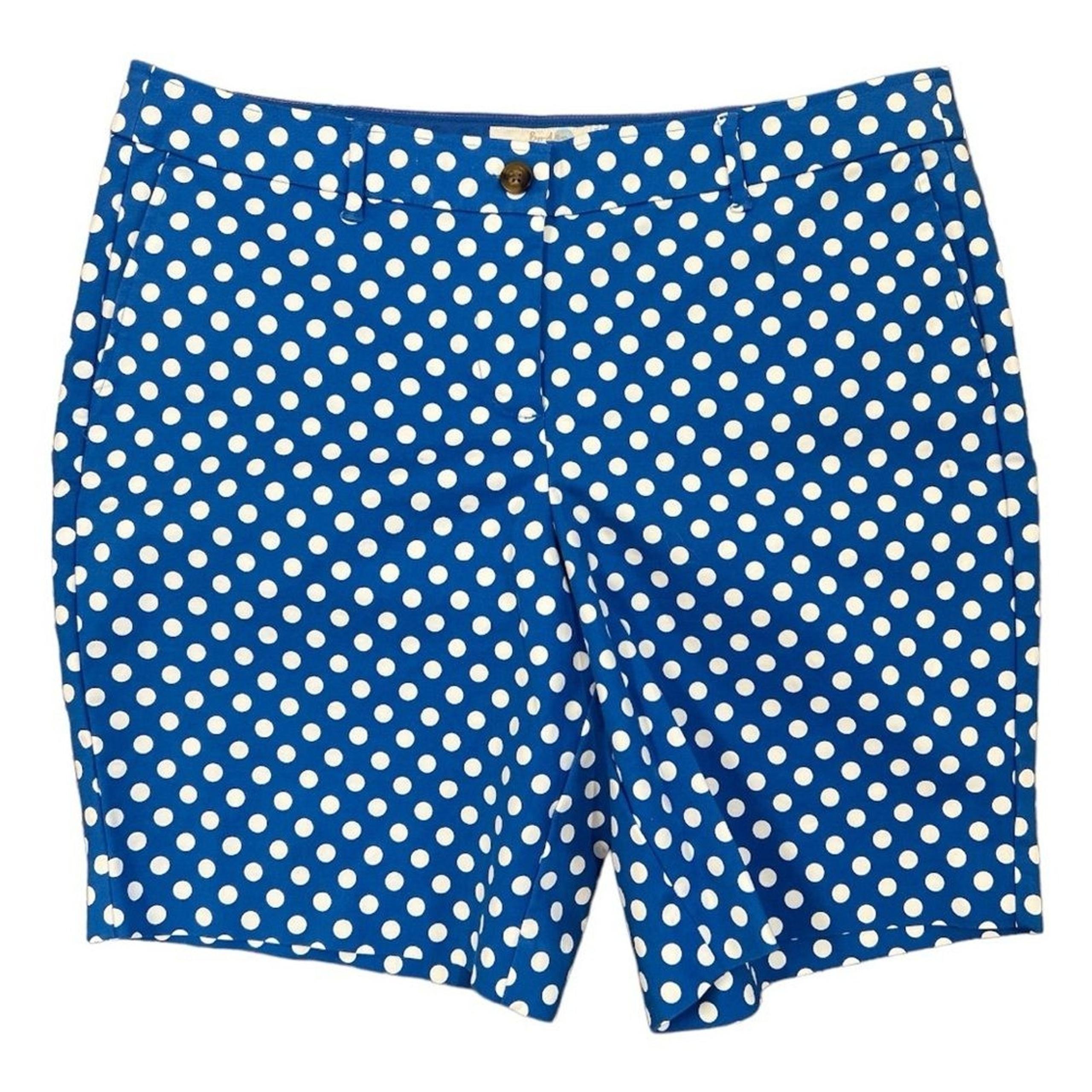 Boden Chino Shorts Womens 12L Bermuda Polka Dots Cotton Blend Casual Beachy