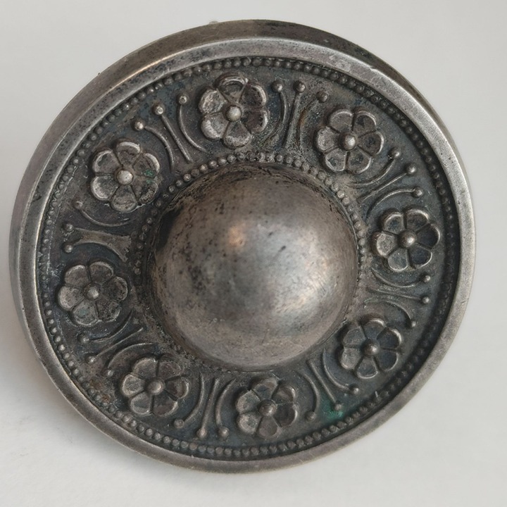 Antique Silver Sentiment Pin Mourning Brooch Victorian Era Forget Me Knots