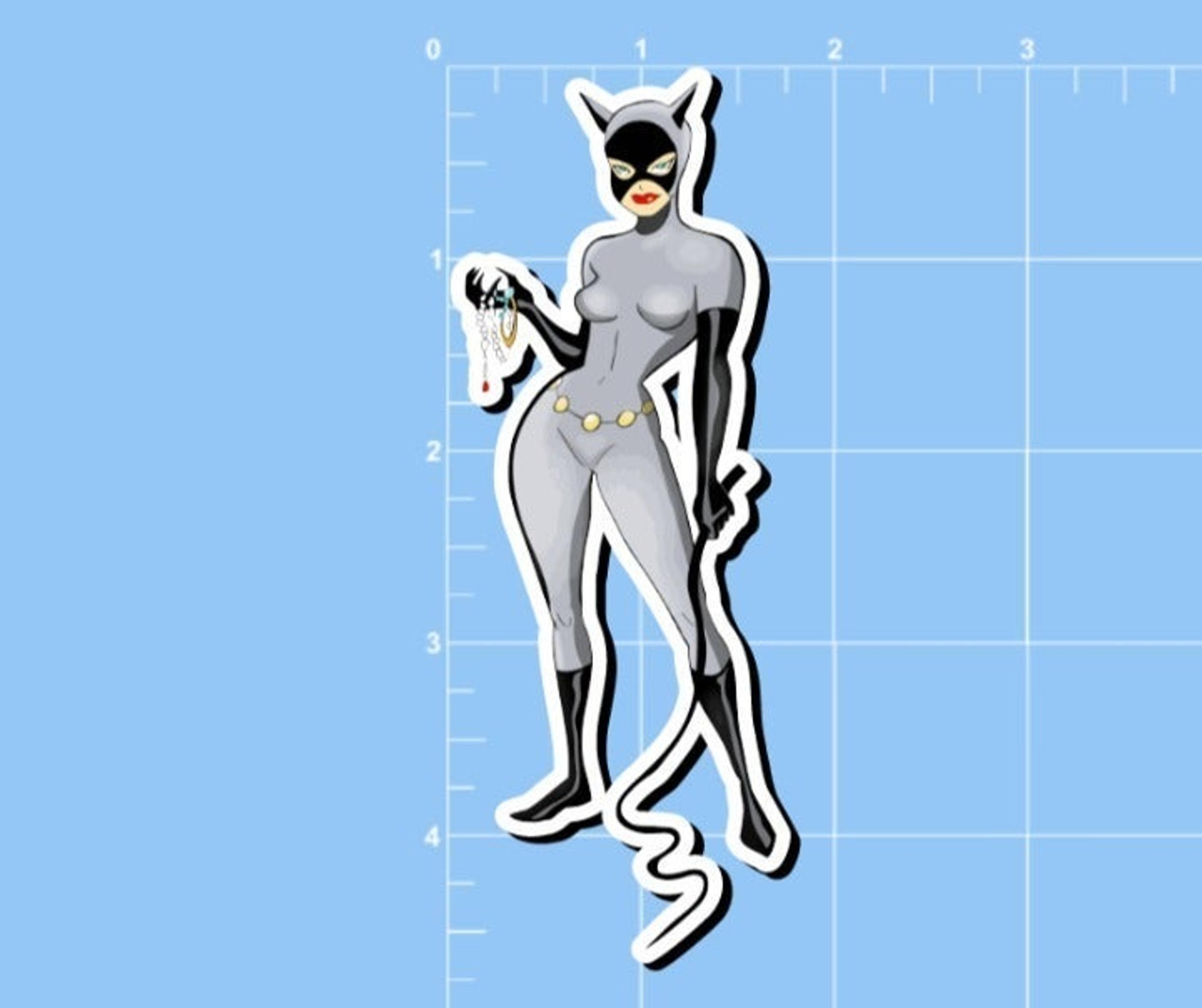 4" Catwoman Holding Some Jewelries & a Rip Sticker Name