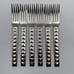 Set Lot of 6 Michael Lloyd Geometric Salad Forks 18/8 Stainless Flatware MLL13