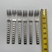 Set Lot of 6 Michael Lloyd Geometric Salad Forks 18/8 Stainless Flatware MLL13