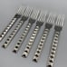 Set Lot of 6 Michael Lloyd Geometric Salad Forks 18/8 Stainless Flatware MLL13