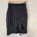 PierAntonioGaspari Made In Italy Virgin Wool Striped Skirt Asymmetrical Hem 42