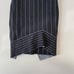 PierAntonioGaspari Made In Italy Virgin Wool Striped Skirt Asymmetrical Hem 42